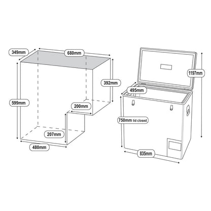 Goose Gear 125L Legacy Smart QC Fridge/Freezer