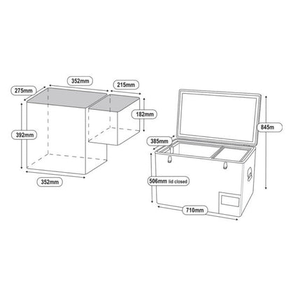 Goose Gear 50L Legacy Smart QC Fridge/Freezer