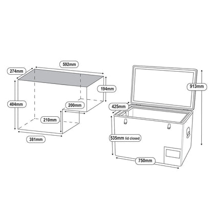 Goose Gear 55L Legacy Smart QC Fridge/Freezer