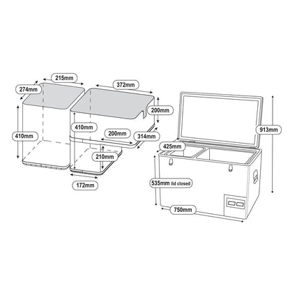 Goose Gear 60L Legacy Smart QC Fridge/Freezer