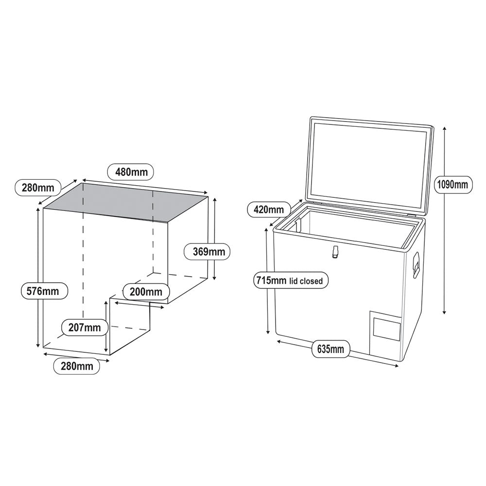 Goose Gear 65L Legacy Smart QC Fridge/Freezer