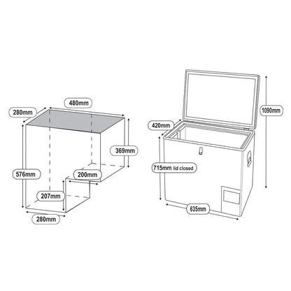 Goose Gear 65L Legacy Smart QC Fridge/Freezer