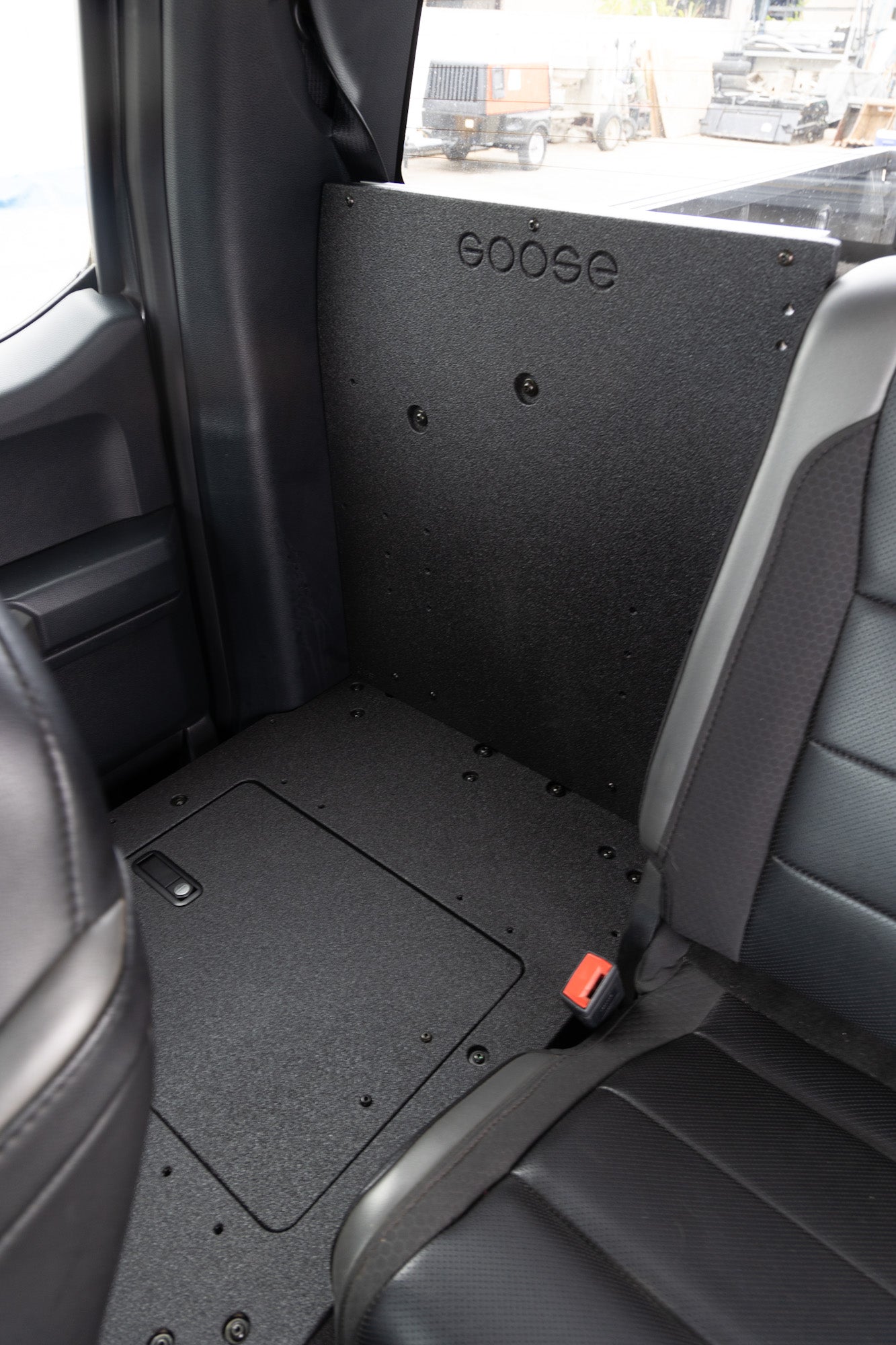 Goose Gear Ford F150 2015 Present 13th 14th Gen. SuperCab Back Seat Delete Plate System