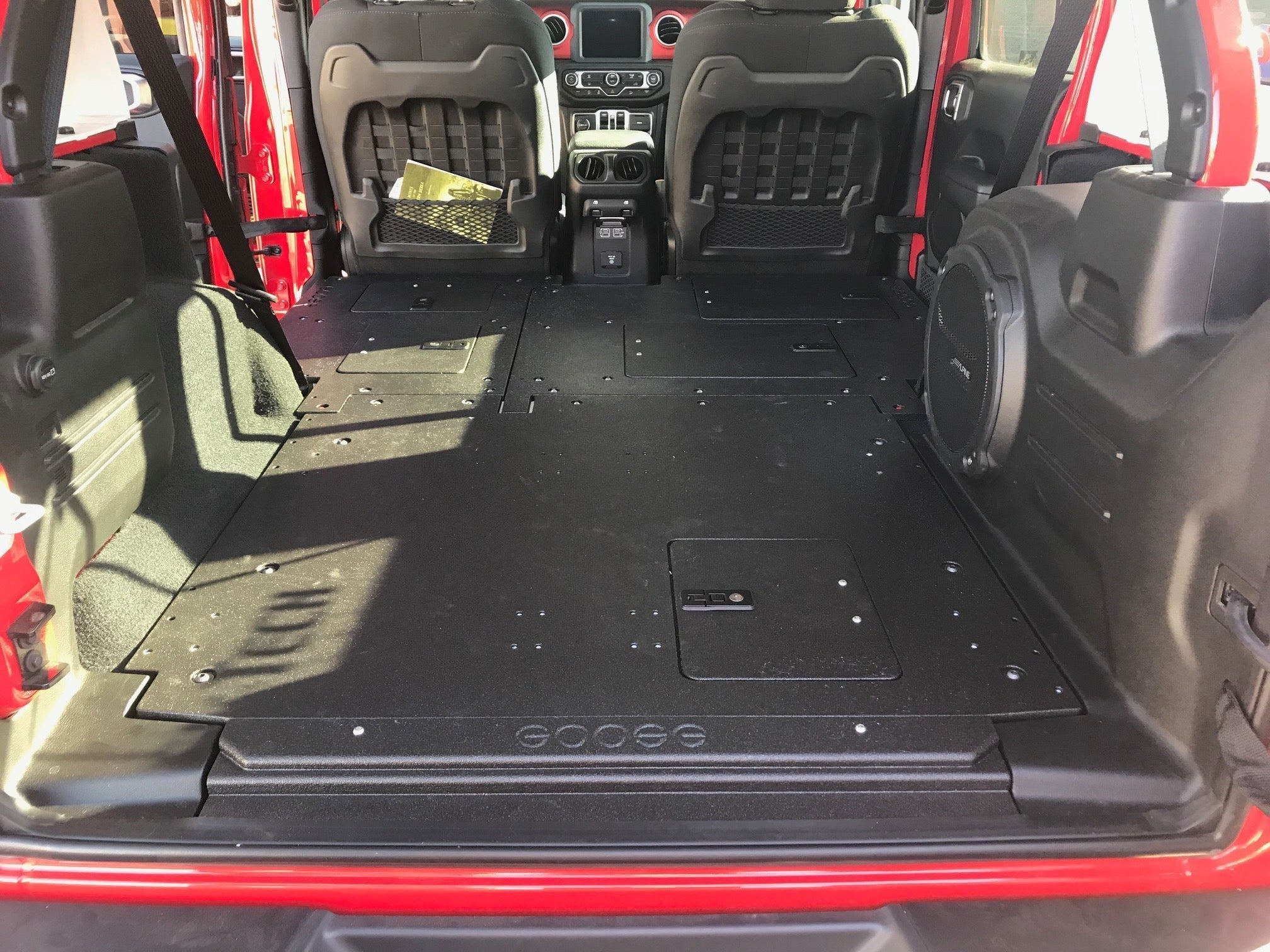 Goose Gear Jeep Wrangler 2018 Present JLU Back Seat Delete Plate System